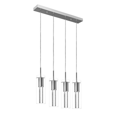 Polished Chrome with Clear Outer Glass and Crystal